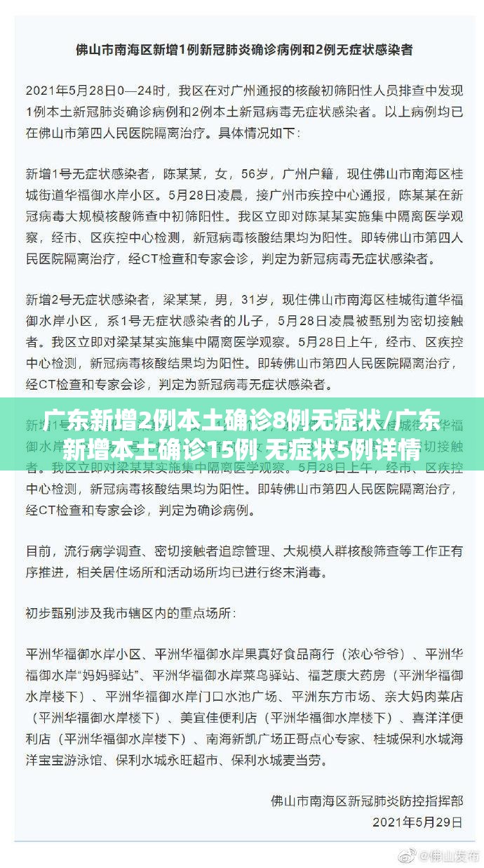 广东新增2例本土确诊8例无症状/广东新增本土确诊15例 无症状5例详情 广东新增2例本土确诊8例无症状/广东新增本土确诊15例 无症状5例详情