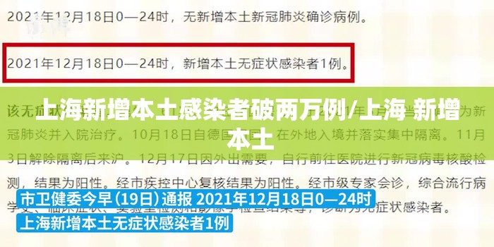 上海新增本土感染者破两万例/上海 新增 本土 上海新增本土感染者破两万例/上海 新增 本土