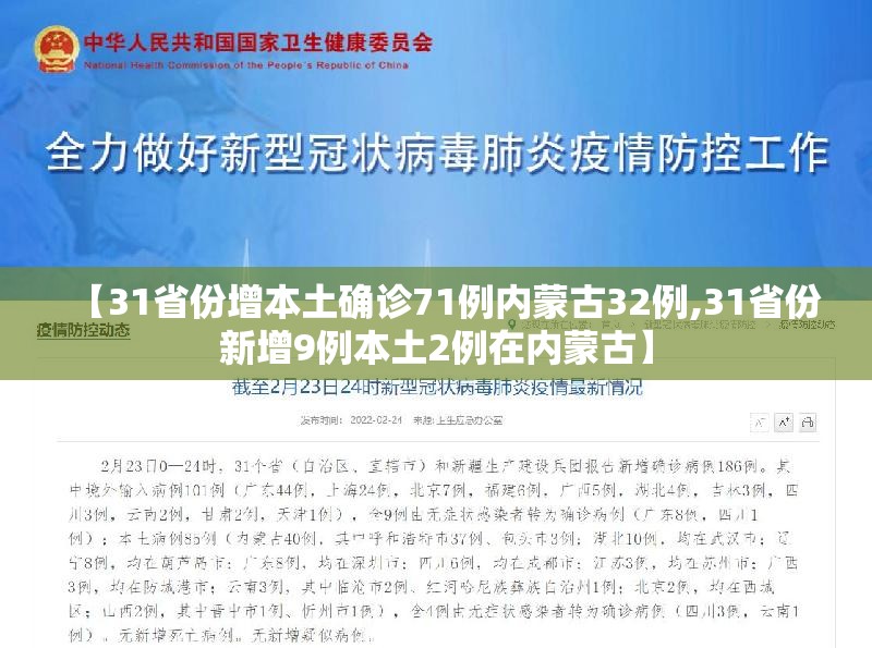 【31省份增本土确诊71例内蒙古32例,31省份新增9例本土2例在内蒙古】