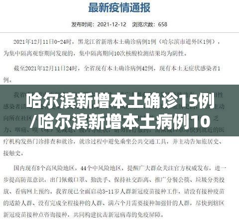 哈尔滨新增本土确诊15例/哈尔滨新增本土病例10例 哈尔滨新增本土确诊15例/哈尔滨新增本土病例10例