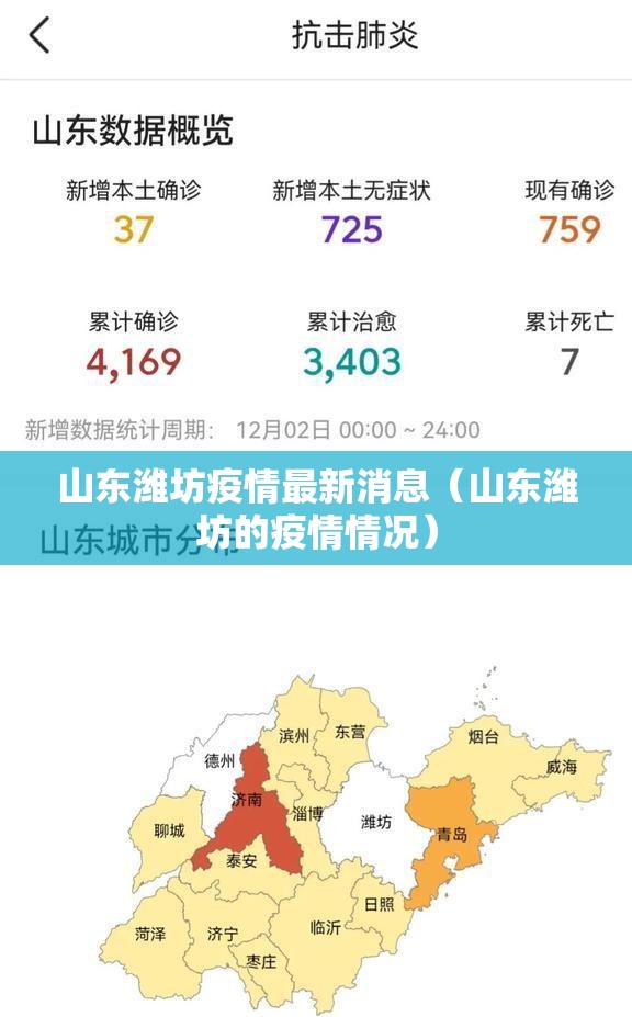 山东潍坊疫情最新消息（山东潍坊的疫情情况）