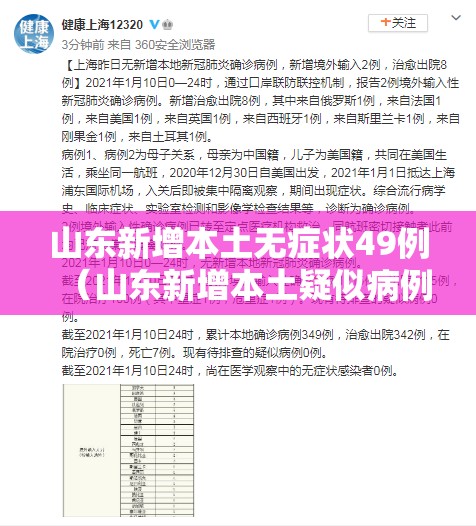 山东新增本土无症状49例(山东新增本土疑似病例1例 现有确诊25例) 山东新增本土无症状49例(山东新增本土疑似病例1例 现有确诊25例)
