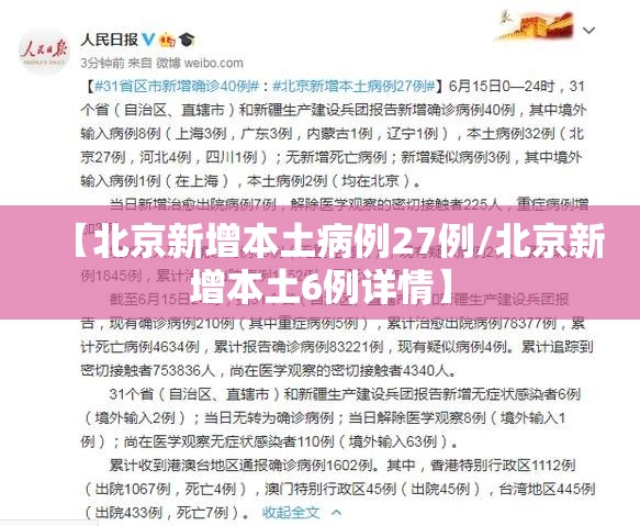 【北京新增本土病例27例/北京新增本土6例详情】 【北京新增本土病例27例/北京新增本土6例详情】