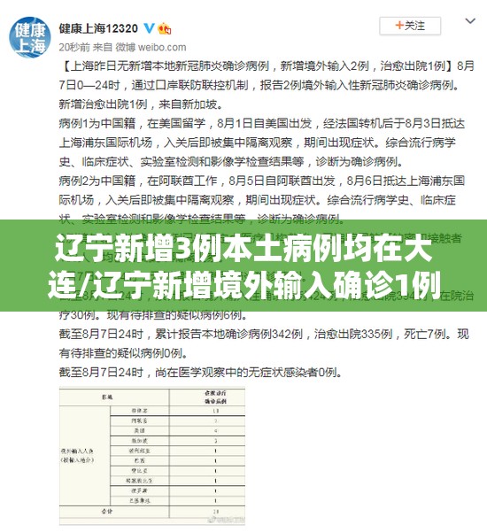 辽宁新增3例本土病例均在大连/辽宁新增境外输入确诊1例 为大连报告