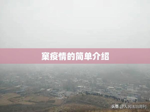 窠疫情的简单介绍 窠疫情的简单介绍