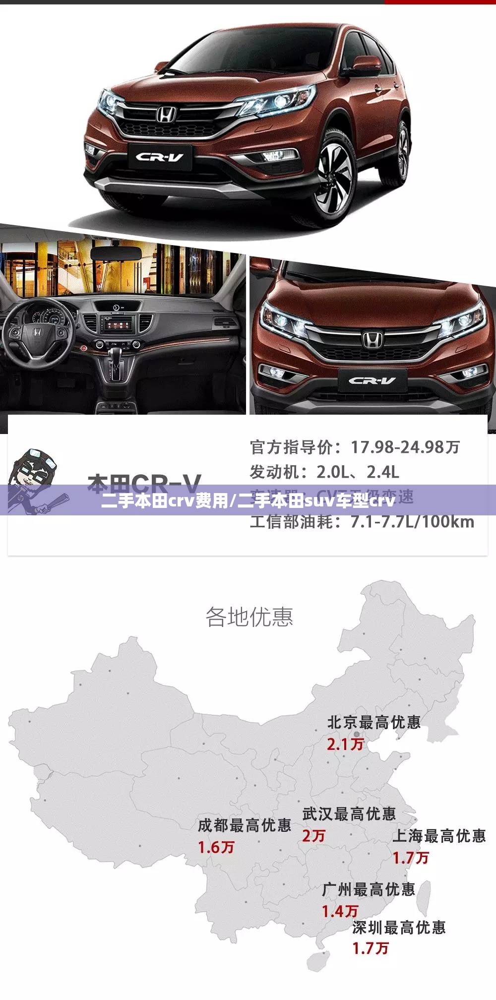 二手本田crv费用/二手本田suv车型crv