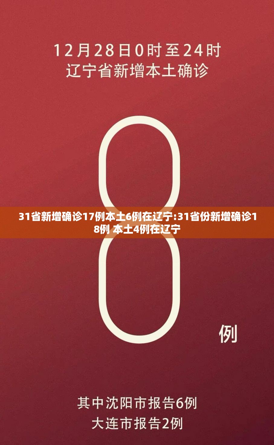 31省新增确诊17例本土6例在辽宁:31省份新增确诊18例 本土4例在辽宁 31省新增确诊17例本土6例在辽宁:31省份新增确诊18例 本土4例在辽宁