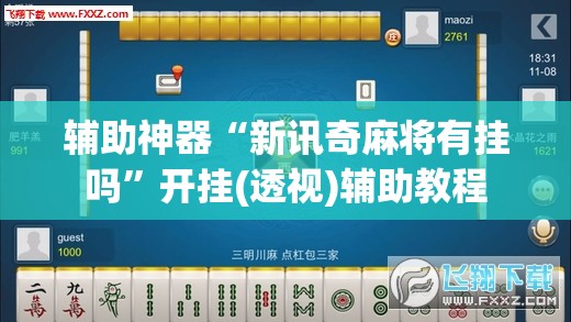 辅助神器“新讯奇麻将有挂吗”开挂(透视)辅助教程