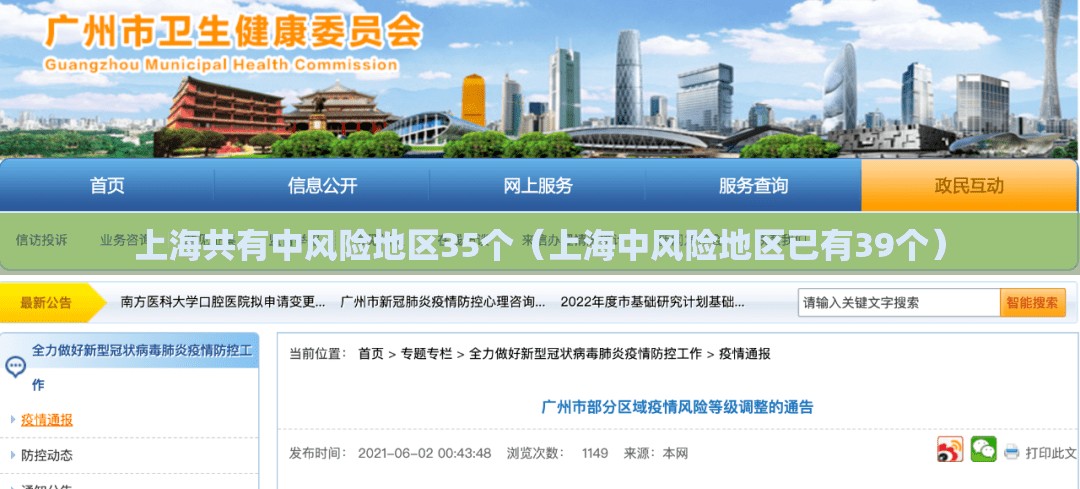 上海共有中风险地区35个(上海中风险地区已有39个) 上海共有中风险地区35个(上海中风险地区已有39个)