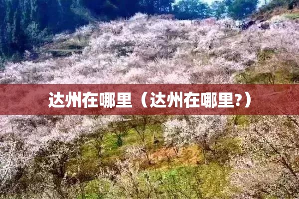 达州在哪里(达州在哪里?) 达州在哪里(达州在哪里?)