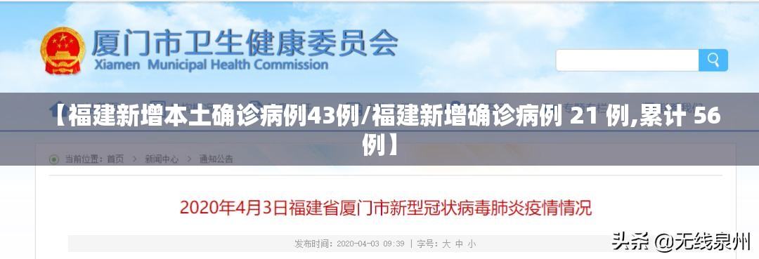 【福建新增本土确诊病例43例/福建新增确诊病例 21 例,累计 56 例】 【福建新增本土确诊病例43例/福建新增确诊病例 21 例,累计 56 例】