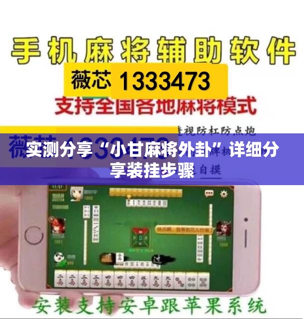 实测分享“小甘麻将外卦”详细分享装挂步骤