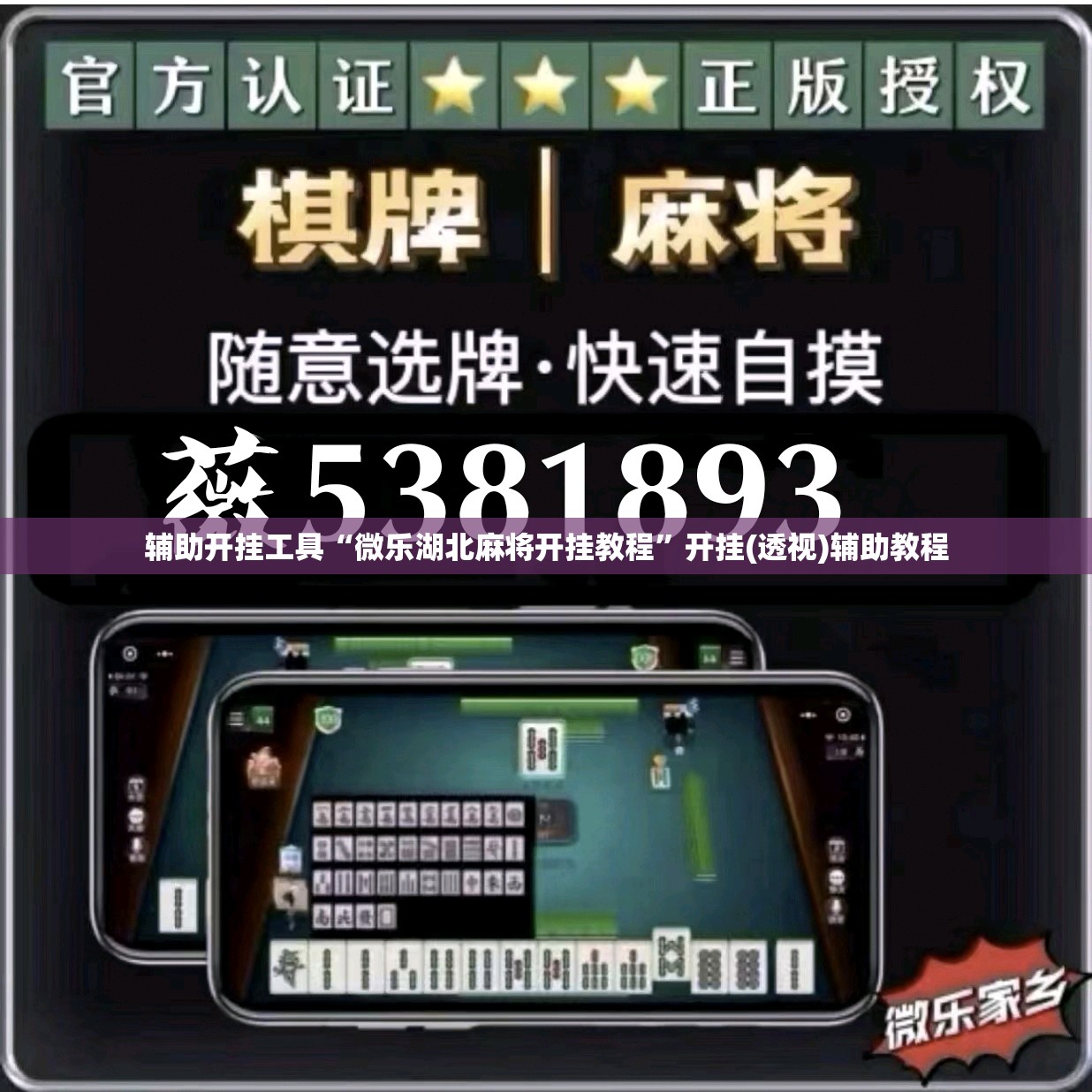 辅助开挂工具“微乐湖北麻将开挂教程”开挂(透视)辅助教程