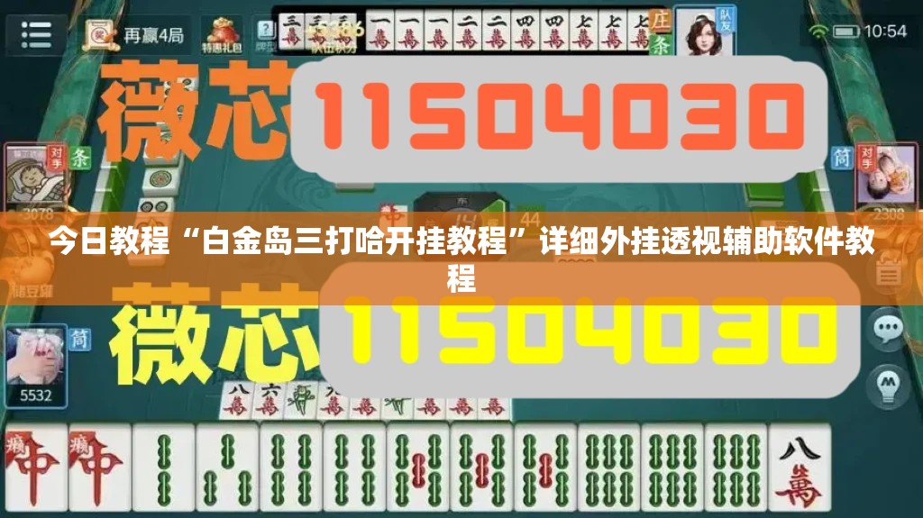 今日教程“白金岛三打哈开挂教程”详细外挂透视辅助软件教程