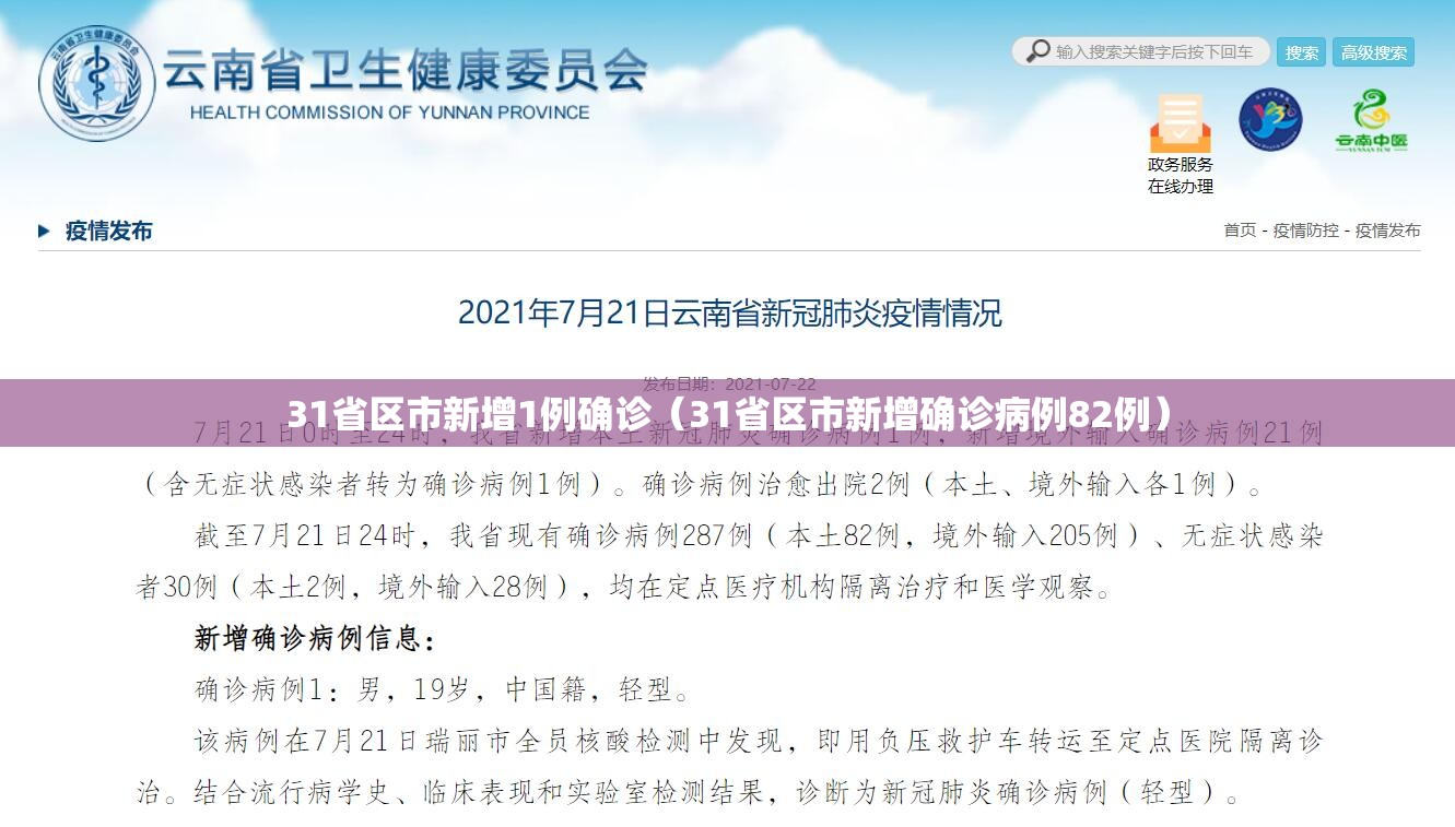 31省区市新增1例确诊(31省区市新增确诊病例82例) 31省区市新增1例确诊(31省区市新增确诊病例82例)