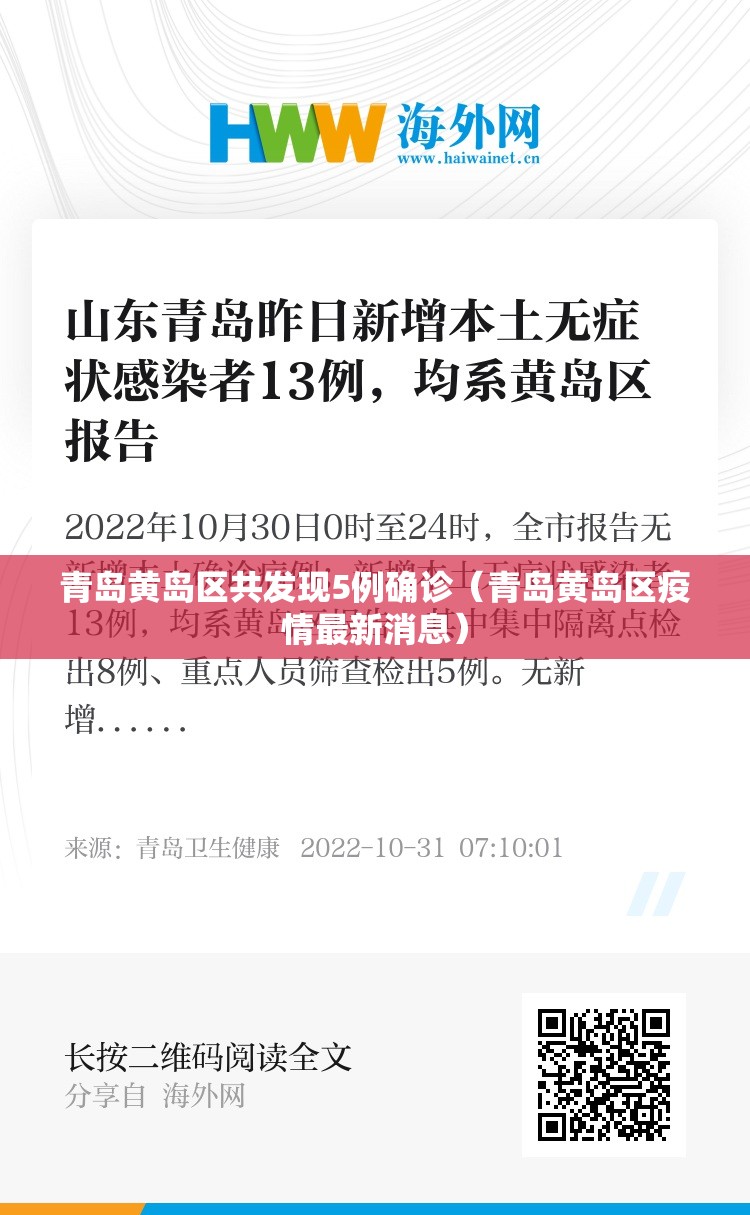 青岛黄岛区共发现5例确诊(青岛黄岛区疫情最新消息) 青岛黄岛区共发现5例确诊(青岛黄岛区疫情最新消息)