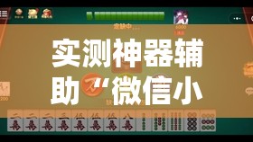 实测神器辅助“微信小程序雀神广东麻将到底有没有挂”详细外挂透视辅助软件教程