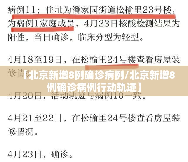 【北京新增8例确诊病例/北京新增8例确诊病例行动轨迹】
