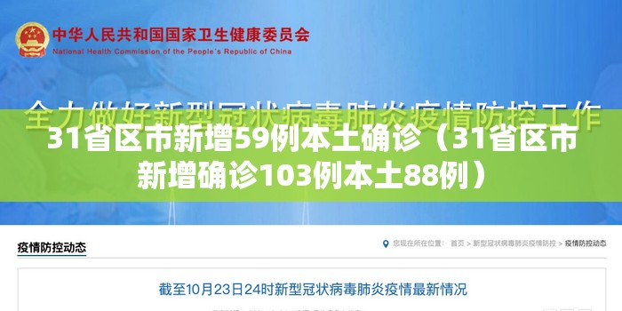 31省区市新增59例本土确诊(31省区市新增确诊103例本土88例) 31省区市新增59例本土确诊(31省区市新增确诊103例本土88例)