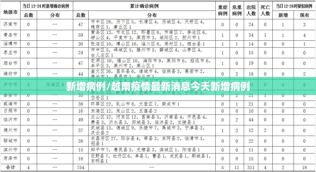 新增病例/越南疫情最新消息今天新增病例