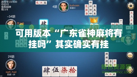 可用版本“广东雀神麻将有挂吗”其实确实有挂