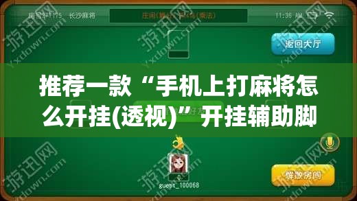 推荐一款“手机上打麻将怎么开挂(透视)”开挂辅助脚本+详细开挂安装教程