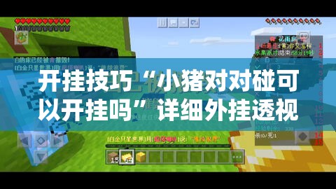 开挂技巧“小猪对对碰可以开挂吗”详细外挂透视辅助软件教程