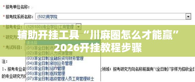 辅助开挂工具“川麻圈怎么才能赢”2026开挂教程步骤
