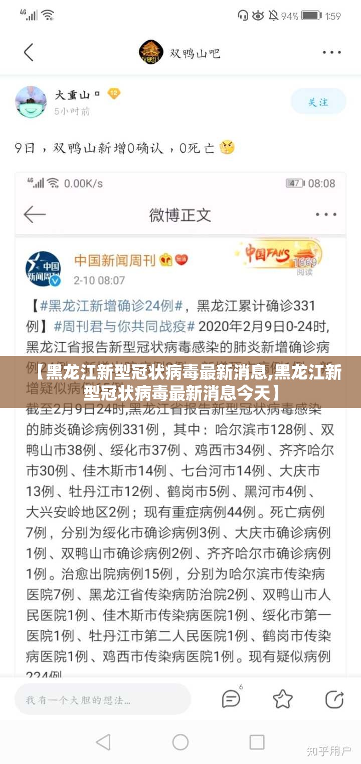 【黑龙江新型冠状病毒最新消息,黑龙江新型冠状病毒最新消息今天】