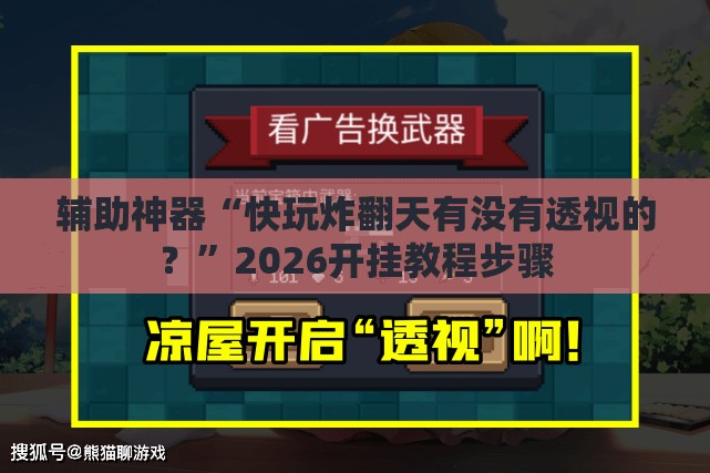 辅助神器“快玩炸翻天有没有透视的？”2026开挂教程步骤