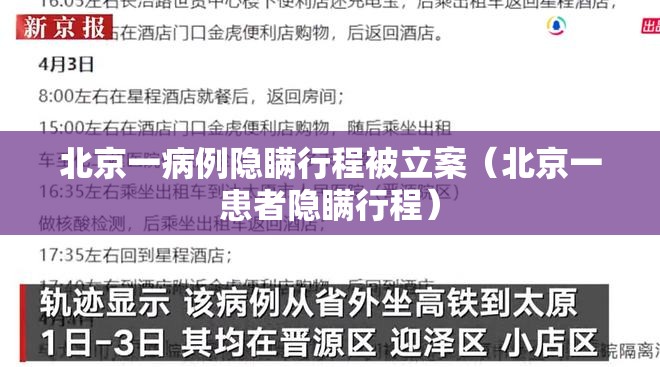 北京一病例隐瞒行程被立案(北京一患者隐瞒行程) 北京一病例隐瞒行程被立案(北京一患者隐瞒行程)
