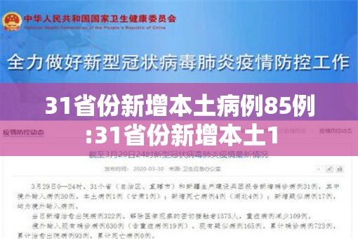 31省份新增本土病例85例:31省份新增本土1 31省份新增本土病例85例:31省份新增本土1