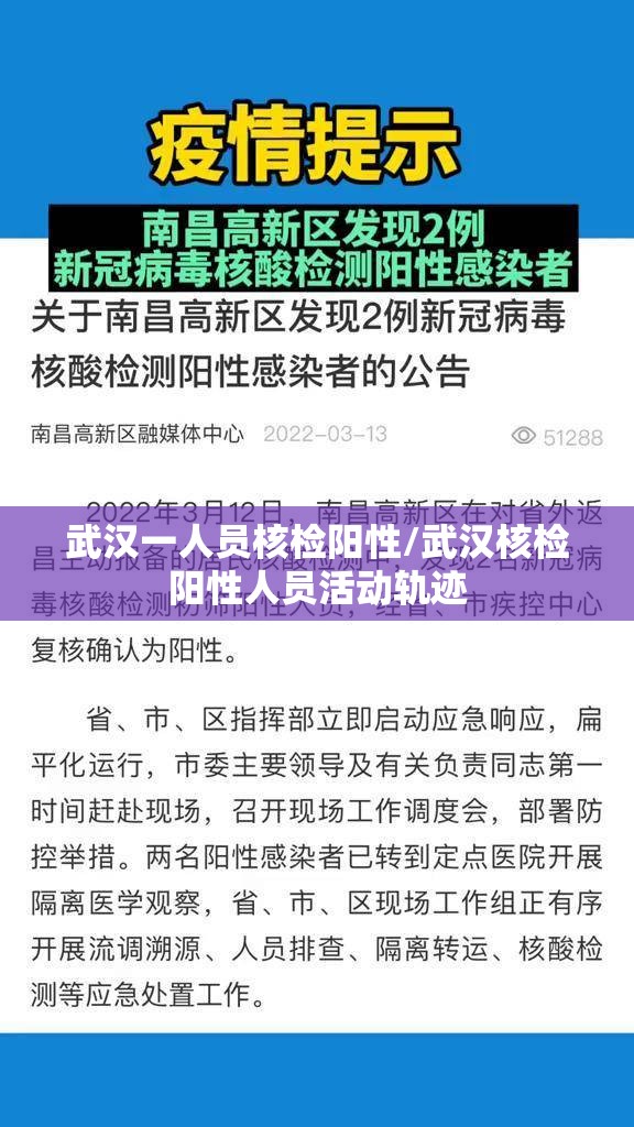 武汉一人员核检阳性/武汉核检阳性人员活动轨迹 武汉一人员核检阳性/武汉核检阳性人员活动轨迹