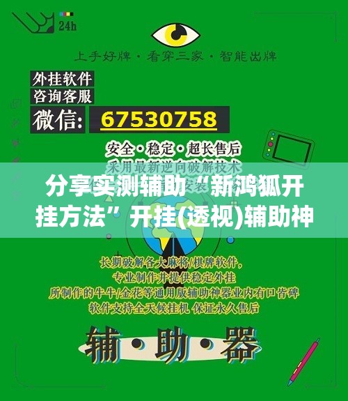 分享实测辅助“新鸿狐开挂方法	”开挂(透视)辅助神器