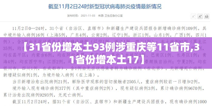 【31省份增本土93例涉重庆等11省市,31省份增本土17】 【31省份增本土93例涉重庆等11省市,31省份增本土17】