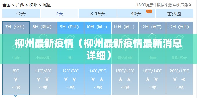 柳州最新疫情（柳州最新疫情最新消息详细）