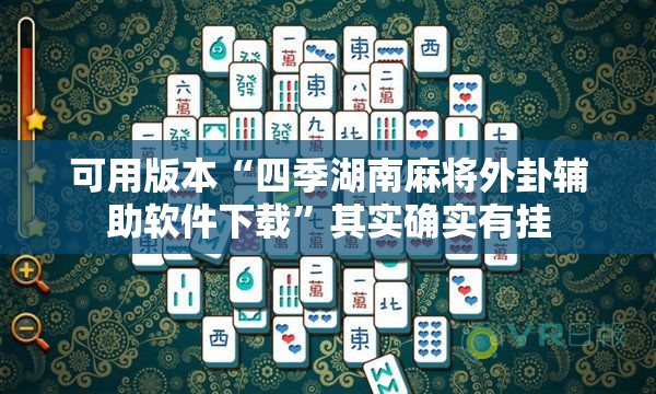 可用版本“四季湖南麻将外卦辅助软件下载”其实确实有挂