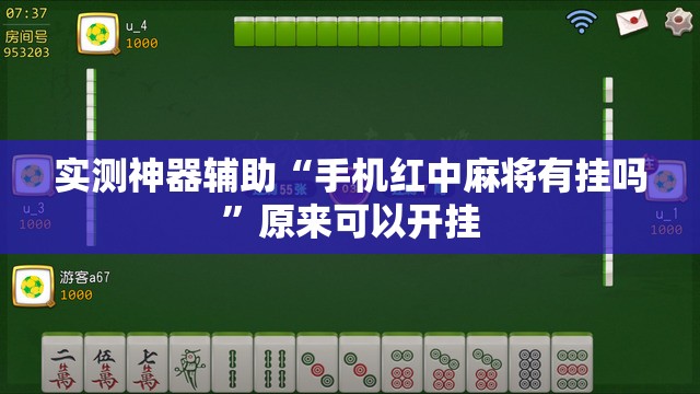 实测神器辅助“手机红中麻将有挂吗”原来可以开挂