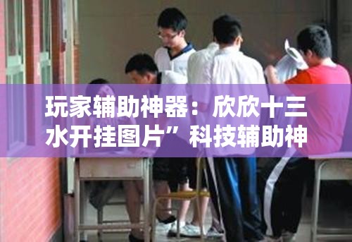 玩家辅助神器：欣欣十三水开挂图片”科技辅助神器手机版