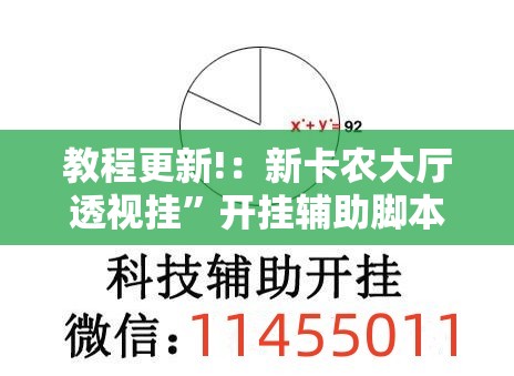 教程更新!：新卡农大厅透视挂”开挂辅助脚本+详细开挂安装教程