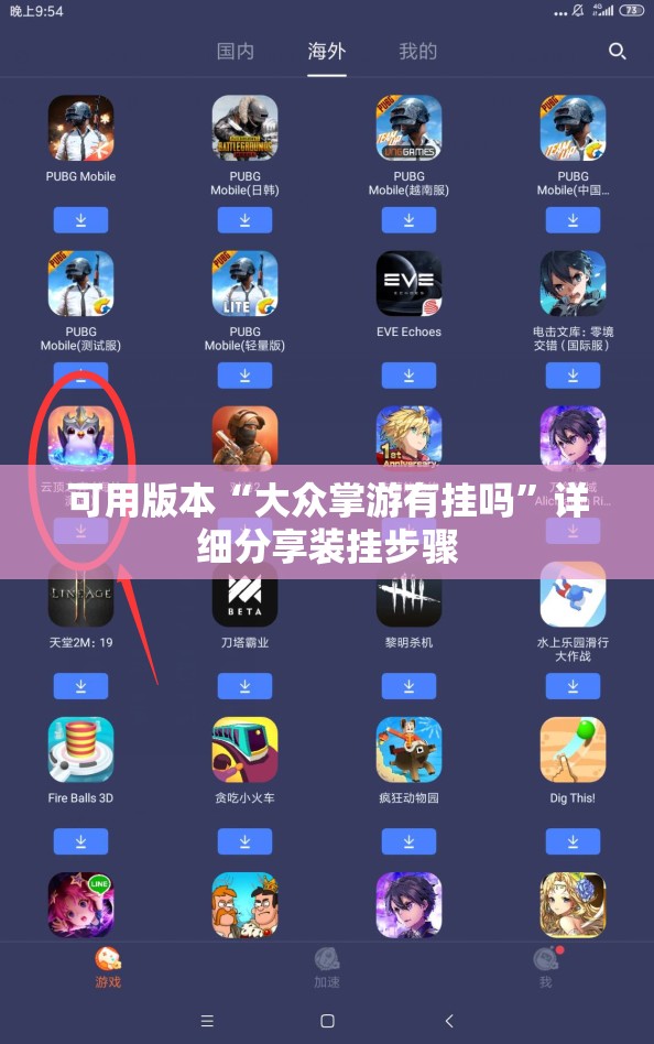 可用版本“大众掌游有挂吗”详细分享装挂步骤