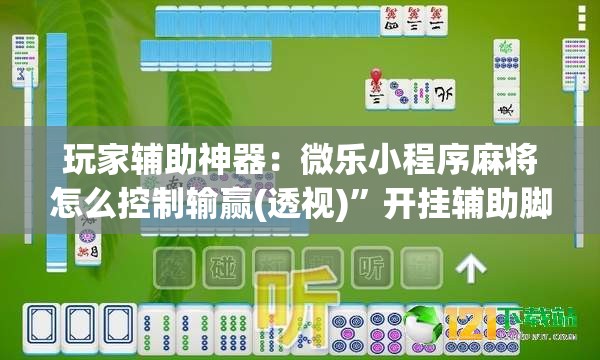 玩家辅助神器：微乐小程序麻将怎么控制输赢(透视)	”开挂辅助脚本+详细开挂安装教程