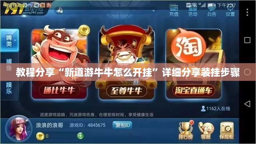 教程分享“新道游牛牛怎么开挂”详细分享装挂步骤