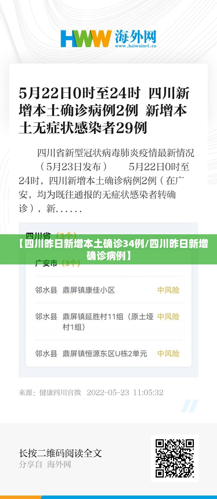【四川昨日新增本土确诊34例/四川昨日新增确诊病例】