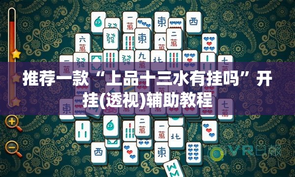 推荐一款“上品十三水有挂吗”开挂(透视)辅助教程