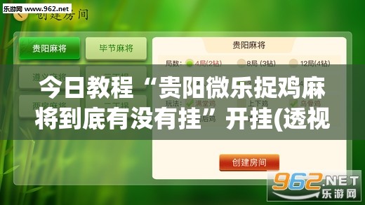 今日教程“贵阳微乐捉鸡麻将到底有没有挂	”开挂(透视)辅助教程