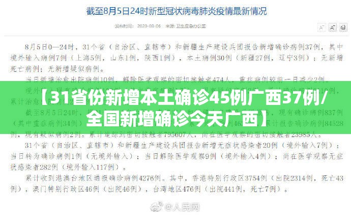 【31省份新增本土确诊45例广西37例/全国新增确诊今天广西】