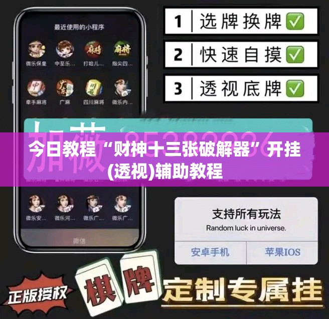 今日教程“财神十三张破解器”开挂(透视)辅助教程