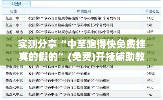 实测分享“中至跑得快免费挂真的假的”(免费)开挂辅助教学(最新辅助开挂教程)