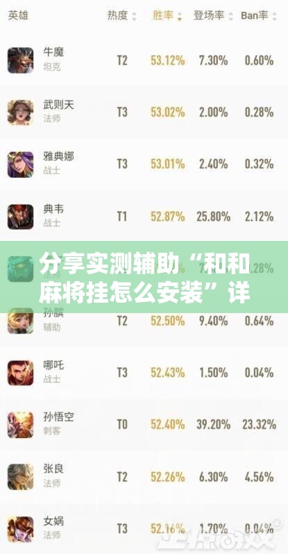 分享实测辅助“和和麻将挂怎么安装”详细开挂教程
